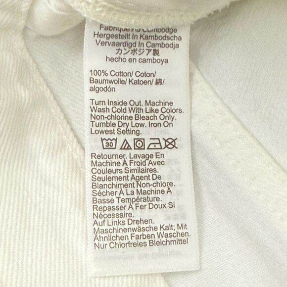 MADEWELL Low-Slung Baggy Jeans 23 Pure White Wide Leg Fixed Cuffs Denim B22 - Picture 7 of 7